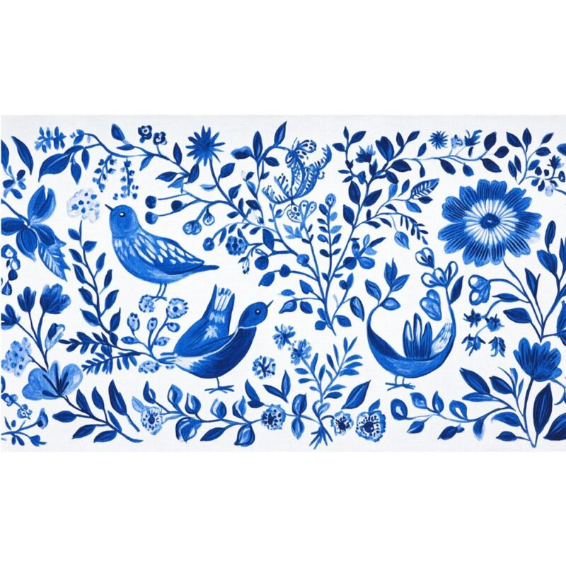 Handed painted blue and white
